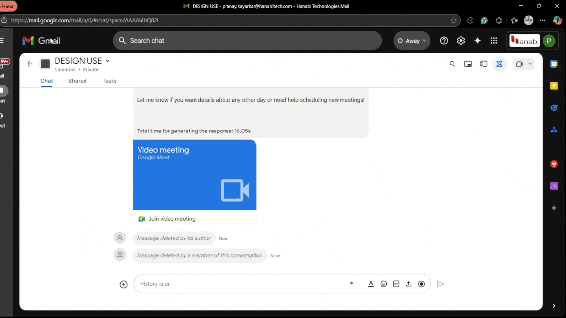 Unleash the full potential of Hana, your intelligent AI assistant, with the memory command