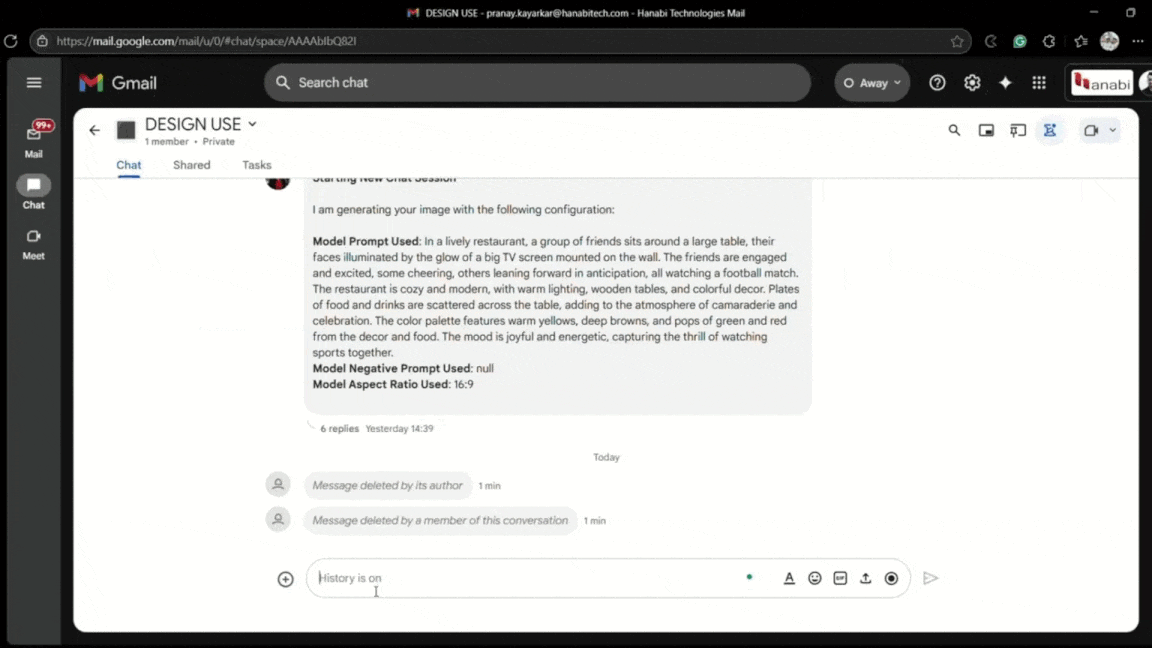 Stay organized with Hana's tasks command
